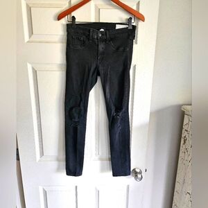 Rag & Bone 27 Distressed Legging Jean Very Good Condition